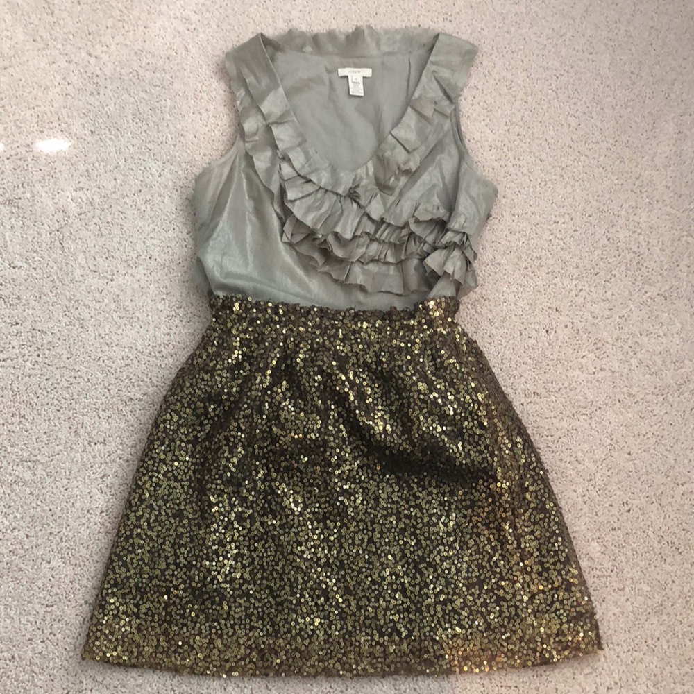 J. Crew Metallic Ruffle Top - Picture 3 of 8